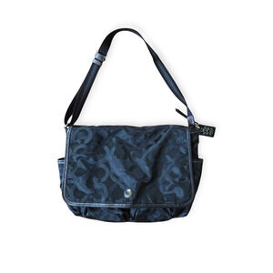 Coach Signature Messenger Diaper Bag Black Nylon Baby Travel Tote